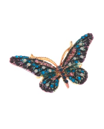 Crystal Butterfly Brooch