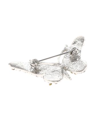 Crystal Butterfly Brooch