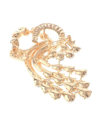 Extra Large Crystal Flower Brooch
