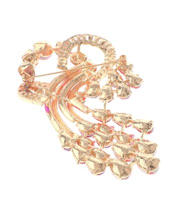 Extra Large Crystal Flower Brooch