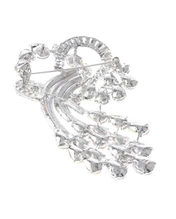 Extra Large Crystal Flower Brooch