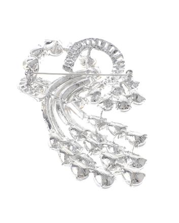 Extra Large Crystal Flower Brooch