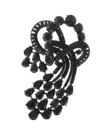 Extra Large Crystal Flower Brooch