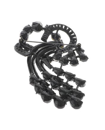 Extra Large Crystal Flower Brooch