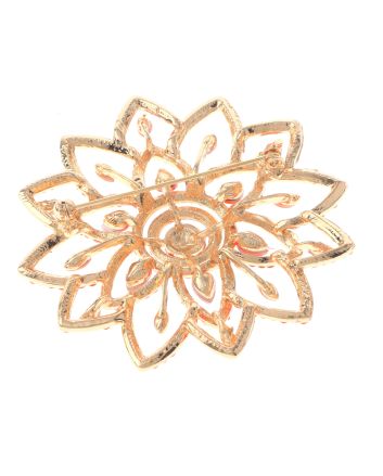 Large Crystal Flower Brooch