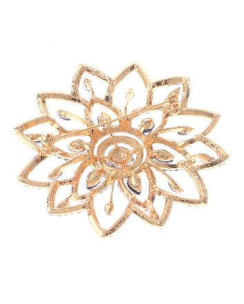 Large Crystal Flower Brooch