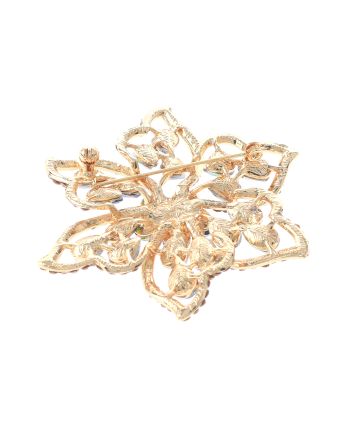 Crystal Flower Brooch