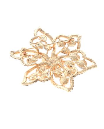 Crystal Flower Brooch