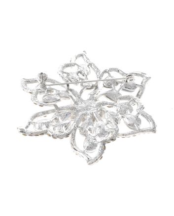 Crystal Flower Brooch