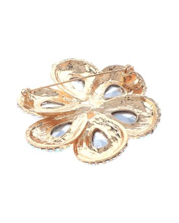 Crystal Flower Brooch