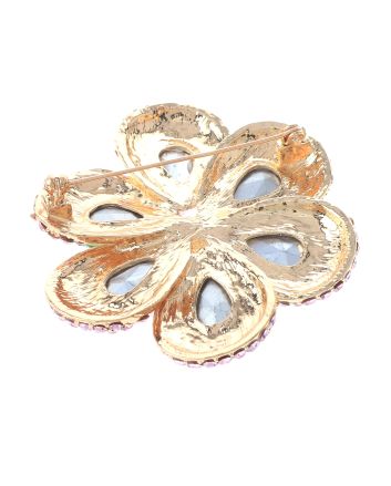 Crystal Flower Brooch