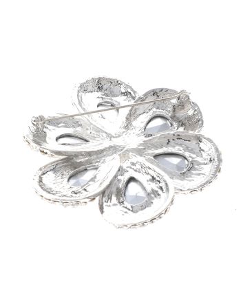 Crystal Flower Brooch