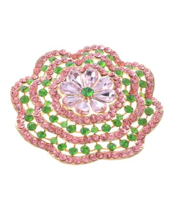 Large Crystal Flower Brooch