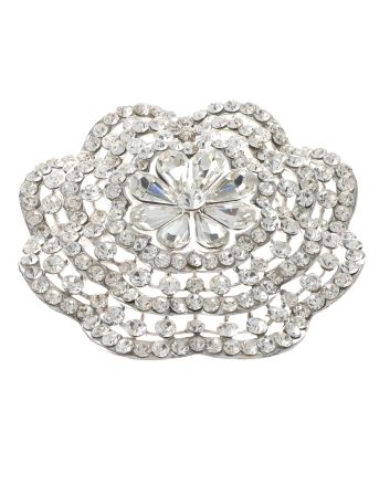 Large Crystal Flower Brooch