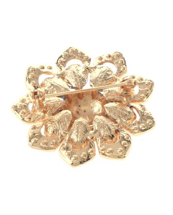 Medium Crystal Flower Brooch
