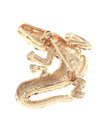 Medium Size Crystal Alligator Pin