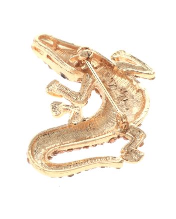 Medium Size Crystal Alligator Pin