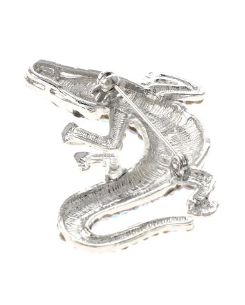 Medium Size Crystal Alligator Pin