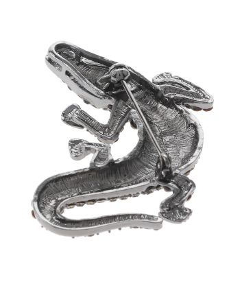 Medium Size Crystal Alligator Pin
