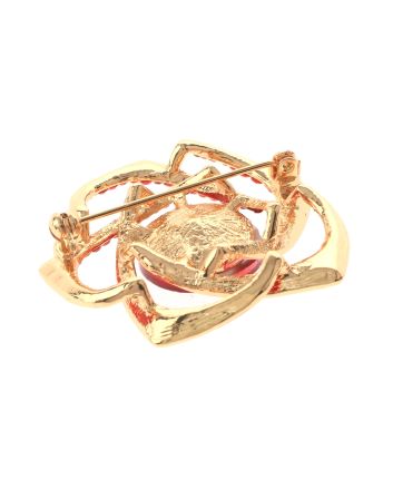 Medium Size Crystal Rose Brooch