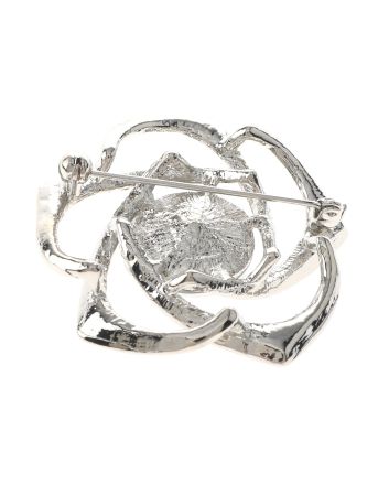 Medium Size Crystal Rose Brooch