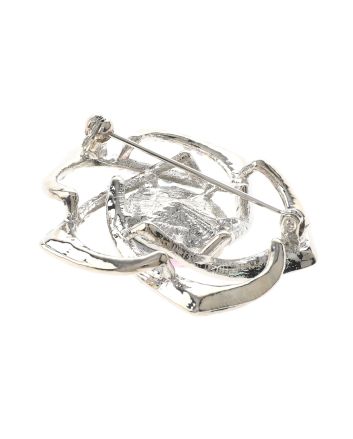 Medium Size Crystal Rose Brooch