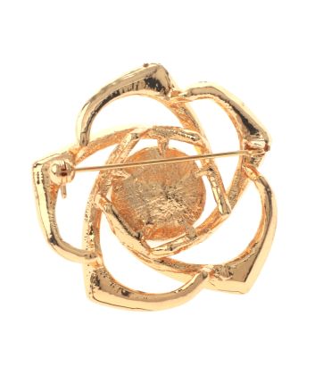 Medium Size Crystal Rose Brooch