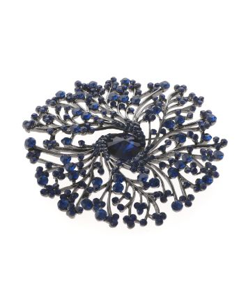 Extra Large Crystal Flower Brooch