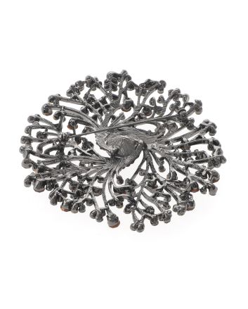 Extra Large Crystal Flower Brooch