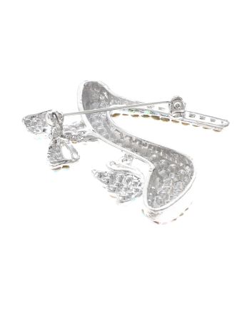 Crystal High Heel Shoe Brooch