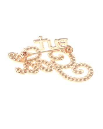 Crystal "BUT GOD" Brooch