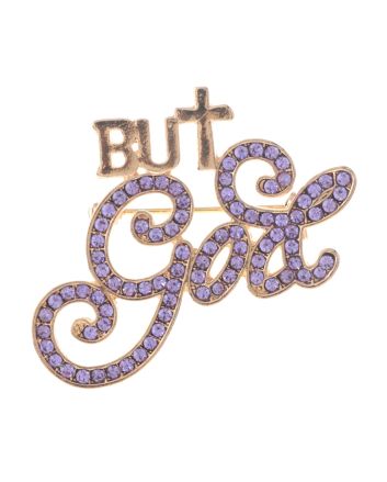 Crystal "BUT GOD" Brooch