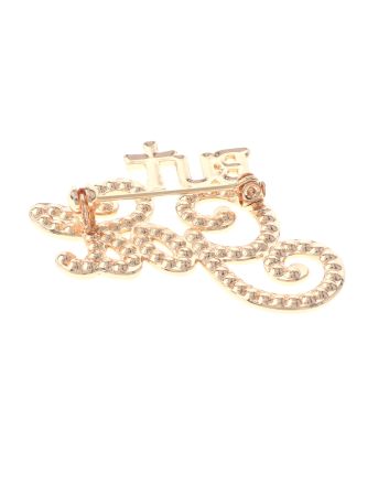 Crystal "BUT GOD" Brooch