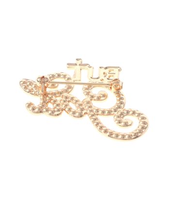 Crystal "BUT GOD" Brooch
