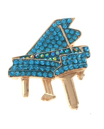 Crystal Piano Brooch