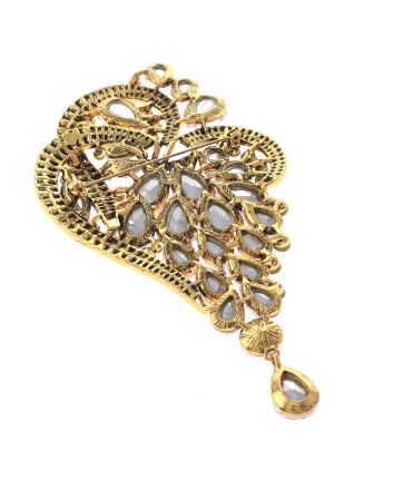 Extra Large Crystal Flower Brooch