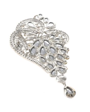 Extra Large Crystal Flower Brooch
