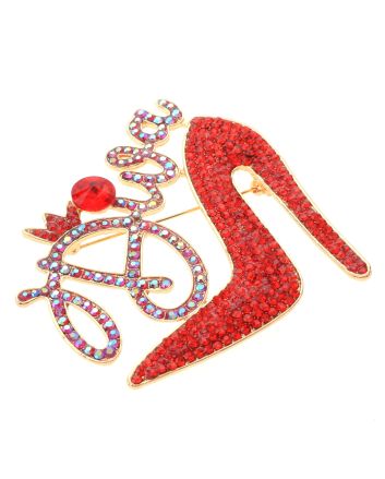 Large Crystal "DIVA" Brooch