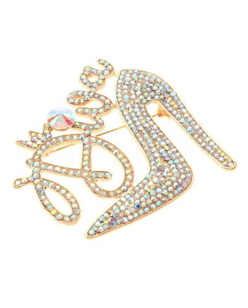 Large Crystal "DIVA" Brooch