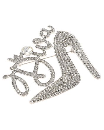 Large Crystal "DIVA" Brooch