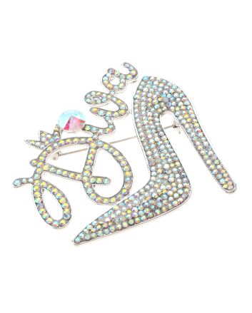 Large Crystal "DIVA" Brooch