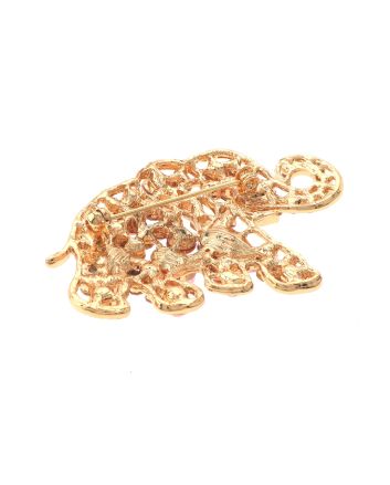 Crystal Elephant Brooch