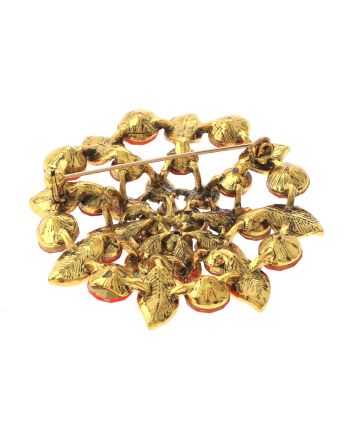 Large Crystal Flower Brooch