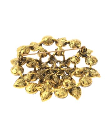 Large Crystal Flower Brooch
