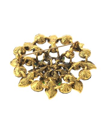 Large Crystal Flower Brooch