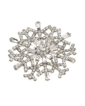 Crystal Snowflake Brooch