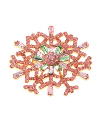 Crystal Snowflake Brooch