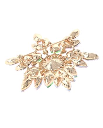 Large Crystal Flower Brooch