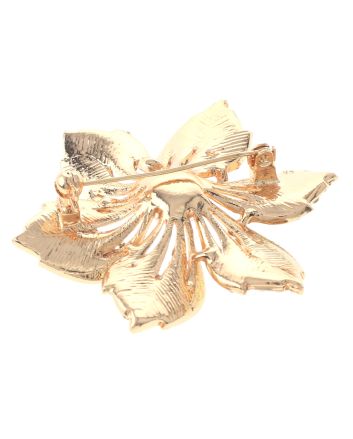 Crystal Rhinestone Flower Brooch