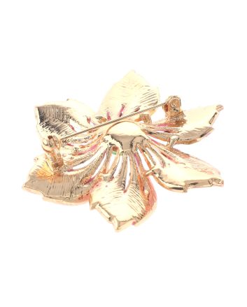 Crystal Rhinestone Flower Brooch